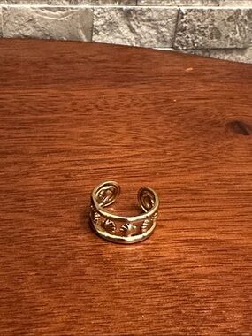 Fashion Jewelry Gold Leaf Open Band Ring